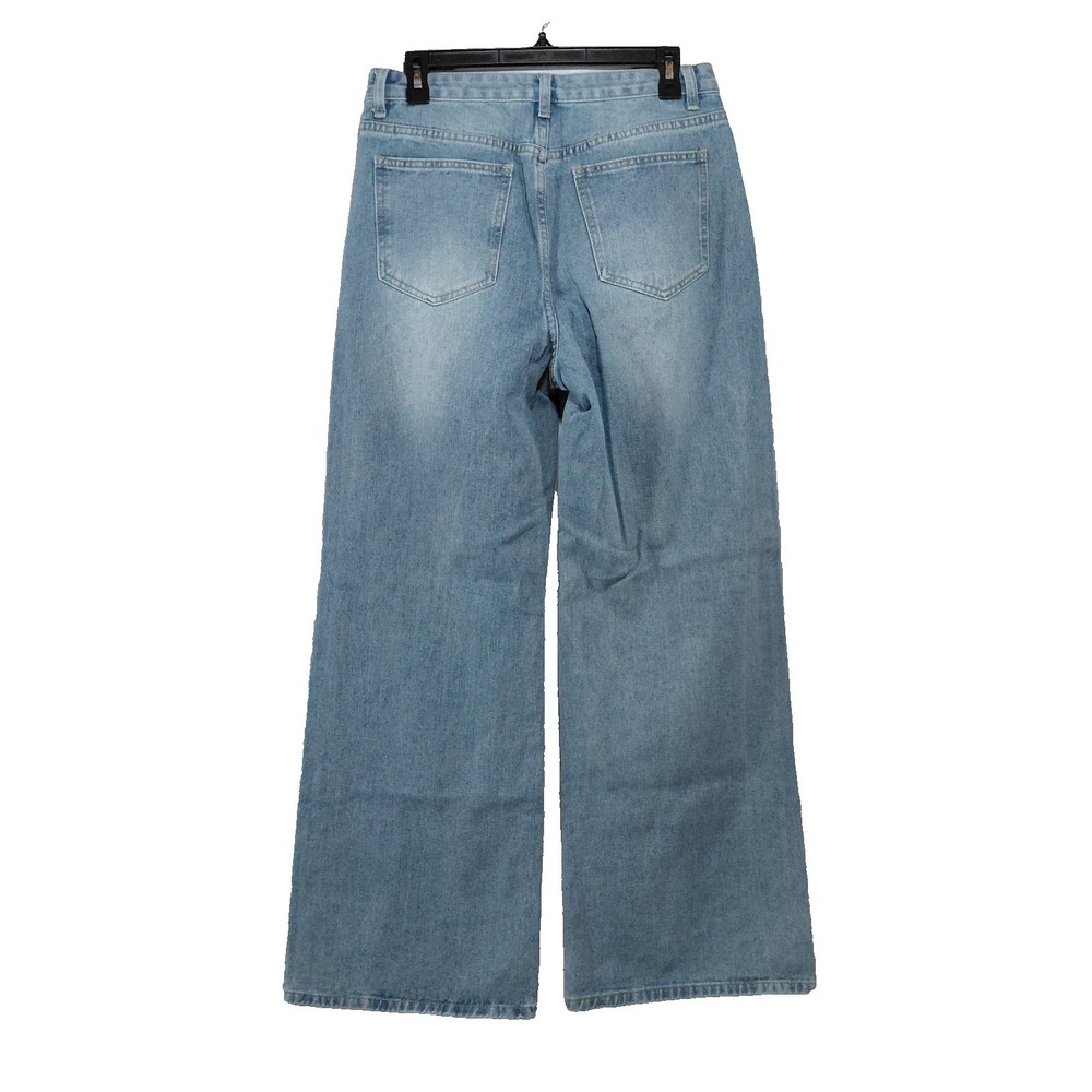 Shein High Waisted Wide Leg Jeans Women's Sz 30 Baggy Skater 31" Inseam - Picture 2 of 14